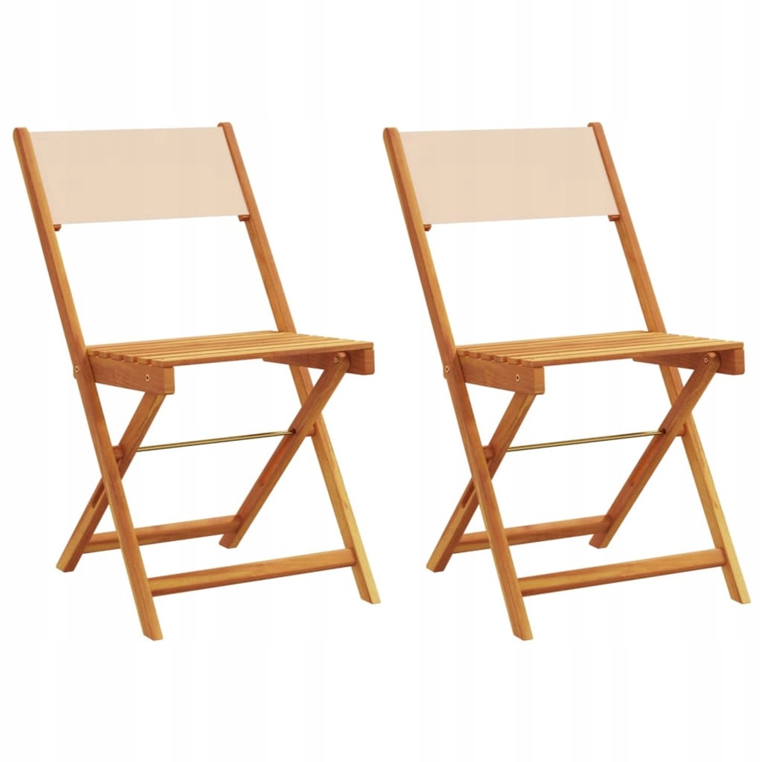 2x Houten Bistro Stoelen Acaciaboom, Tuin, Balkon, Terras