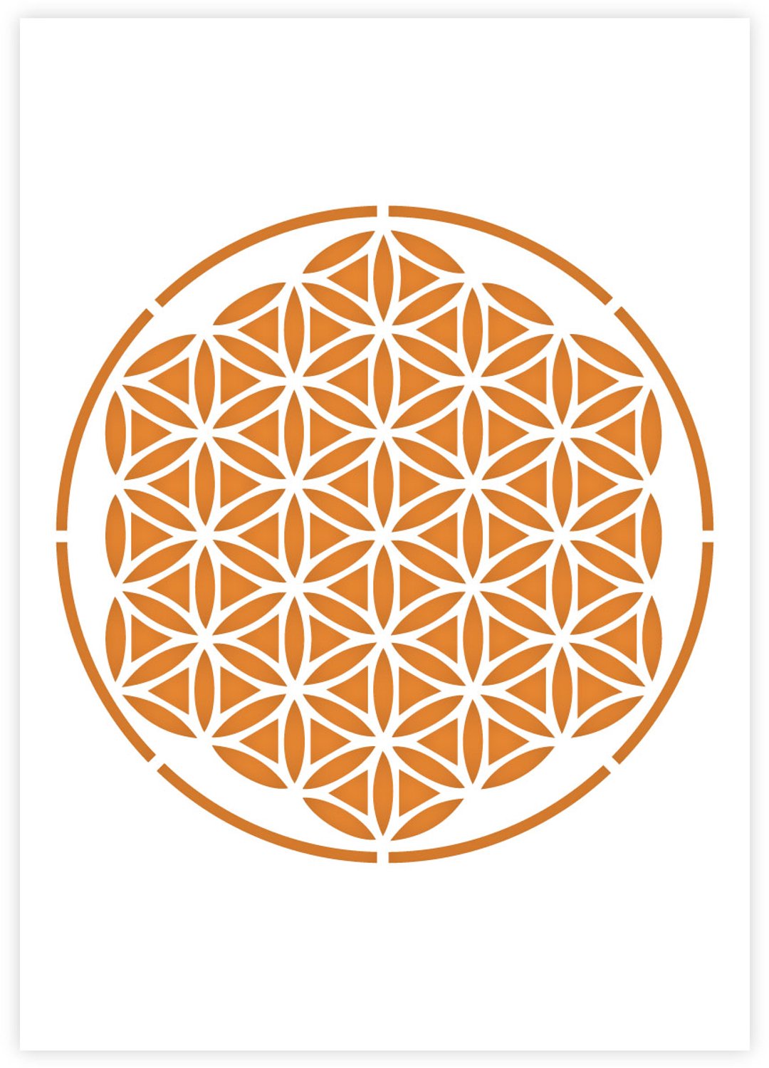 QBIX Mandala Sjabloon A5 Formaat Kunststof - Uitsnede diameter 12,5cm