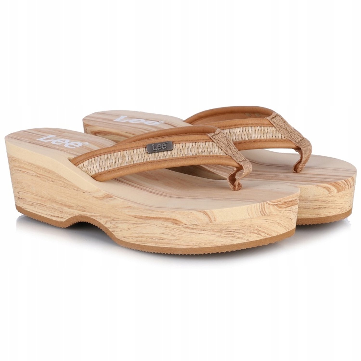 Dames Slippers Lee Virginia Raffia Comfort & Stijl Beige