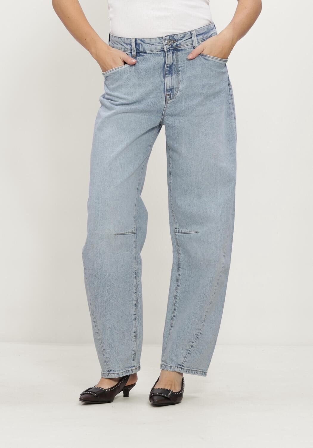 DANTE6 Brave Barrel Leg Jeans Jeans Dames - Broek - Lichtblauw - Maat 27