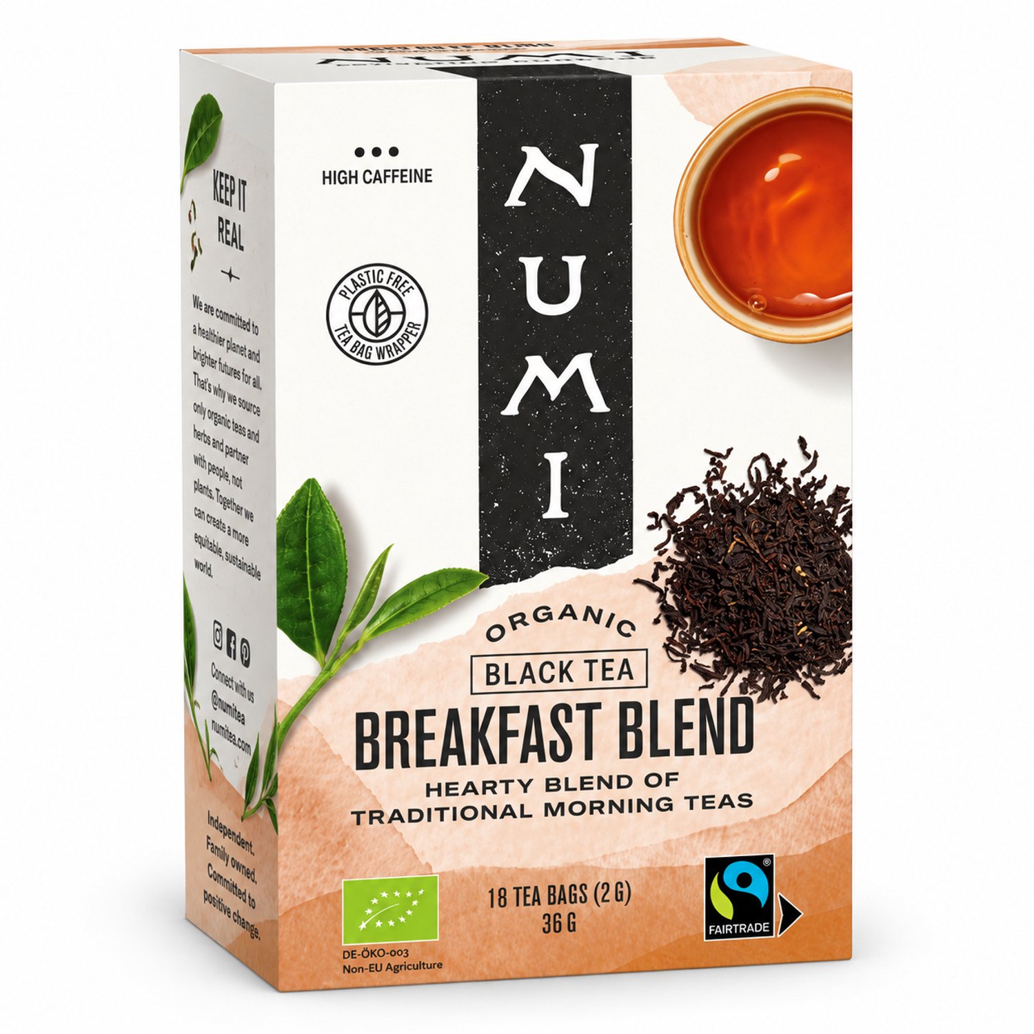 Numi biologische Breakfast Blend – Biologische Zwarte Thee – 6 doosjes