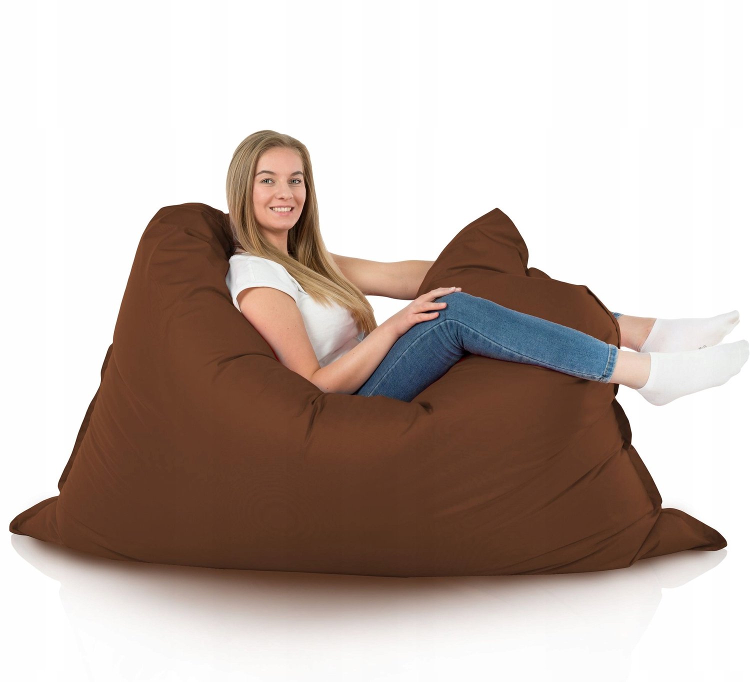 Italpouf XXL Bruine Outdoor Puf - Waterdicht & Duurzaam Nylon