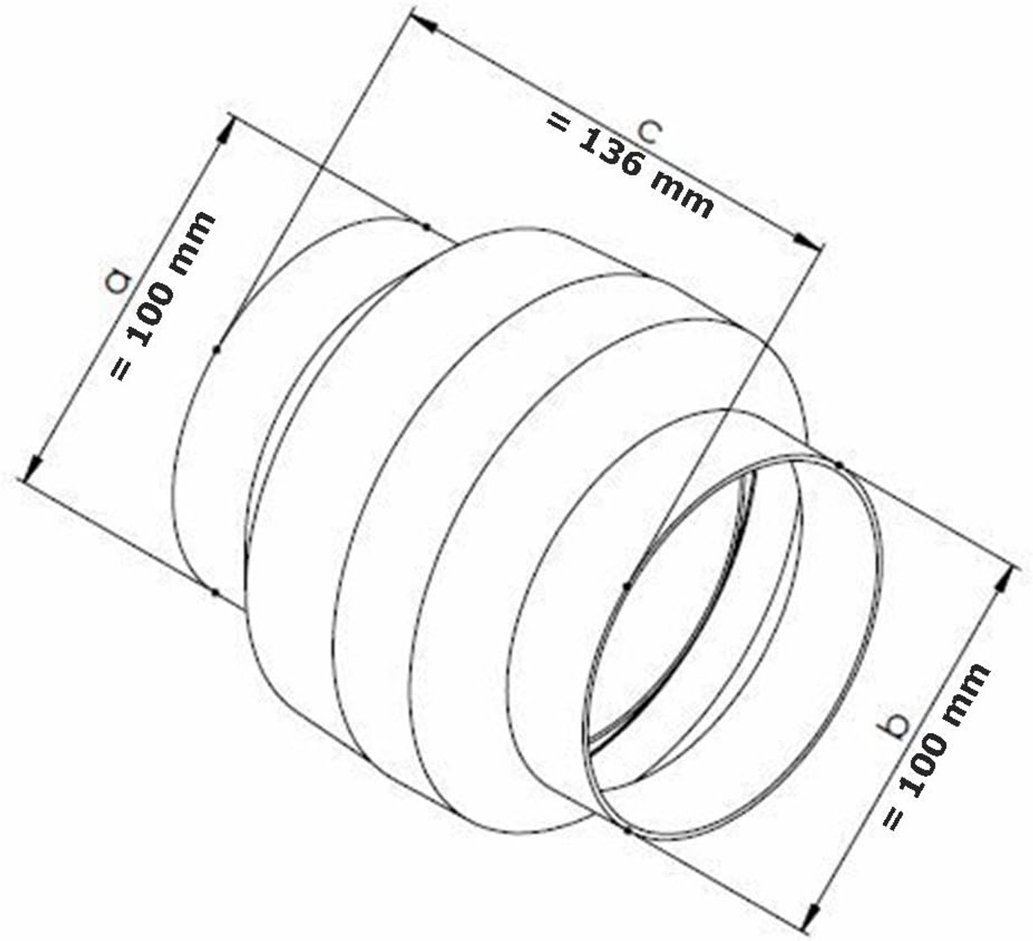 Condenswatercollector 100 mm - Wit - Condenswaterafscheider - Eenvoudige installatie - Homevero