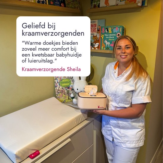 Wumby® Verwarmd Aankleedkussen + Billendoekjesverwarmer - Vanilla en White — afbeelding 5