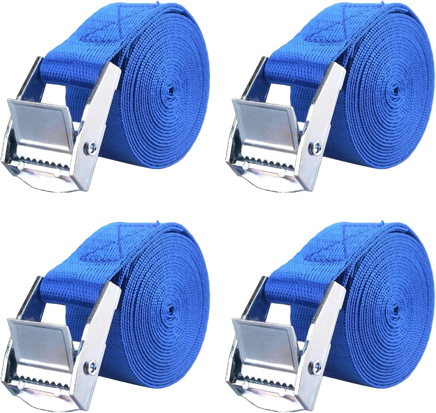 Sjorband met gesp - Blauw - 2 m - Verstelbare Riem voor Bevestiging van Bagage - Voor Transport en Buitensport