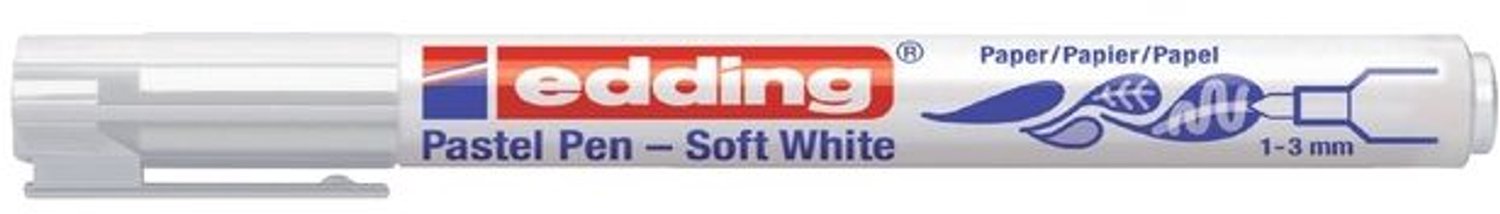 Viltstift edding 1500 soft wit | 500 stuks