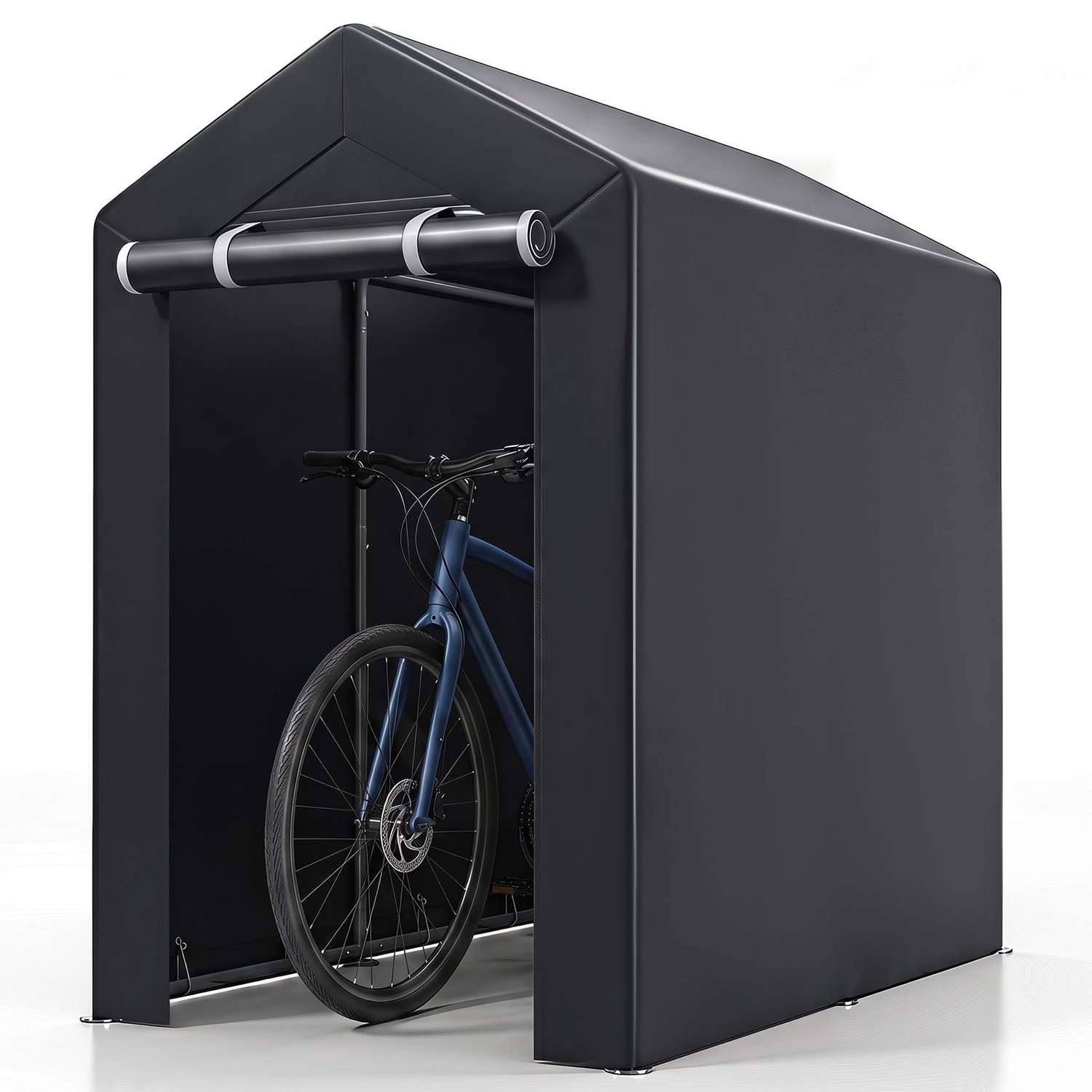 SureDeal® - Opbergkast - Apparatuurhuis Garage Tent - Oprolbare Ritssluitingdeur - 150x92x150 cm - Donkergrijs