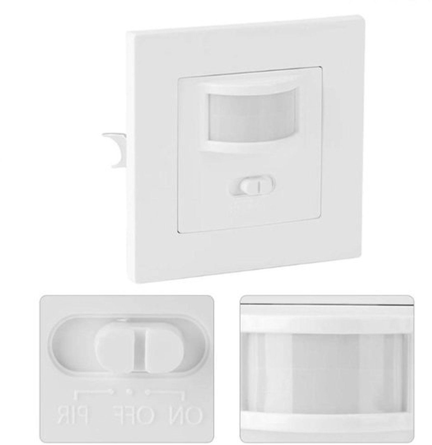 Wandschakelaar met Bewegingssensor - PIR Sensor Schakelaar - Automatische Verlichting - Instelbare Gevoeligheid en Tijd - 86 Type - Wit