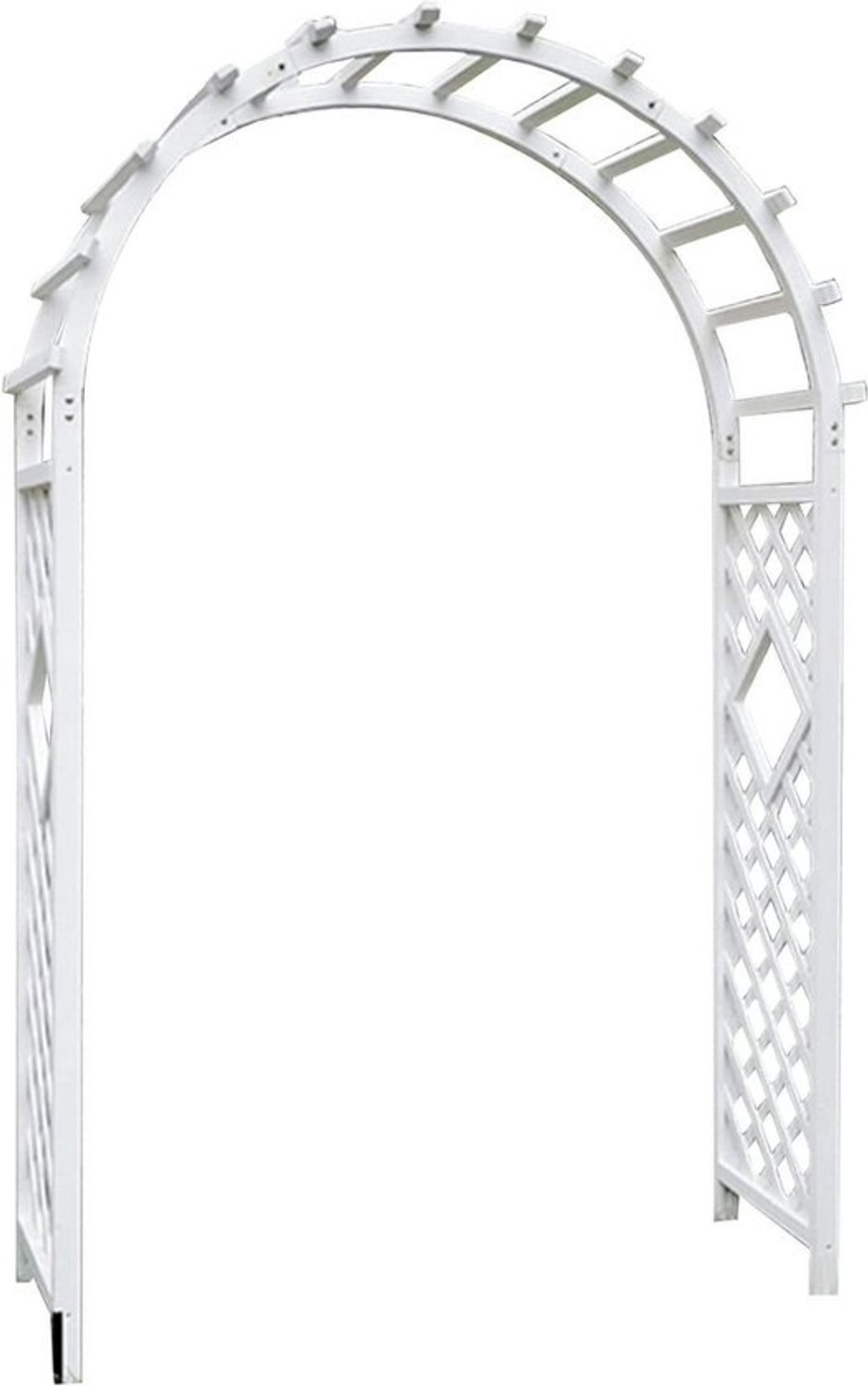 Houten Tuinboog - Prieel Decor - Bruiloften Evenementen - Volledig Geschuurde Palen - 1.4x2.25 meter - Wit