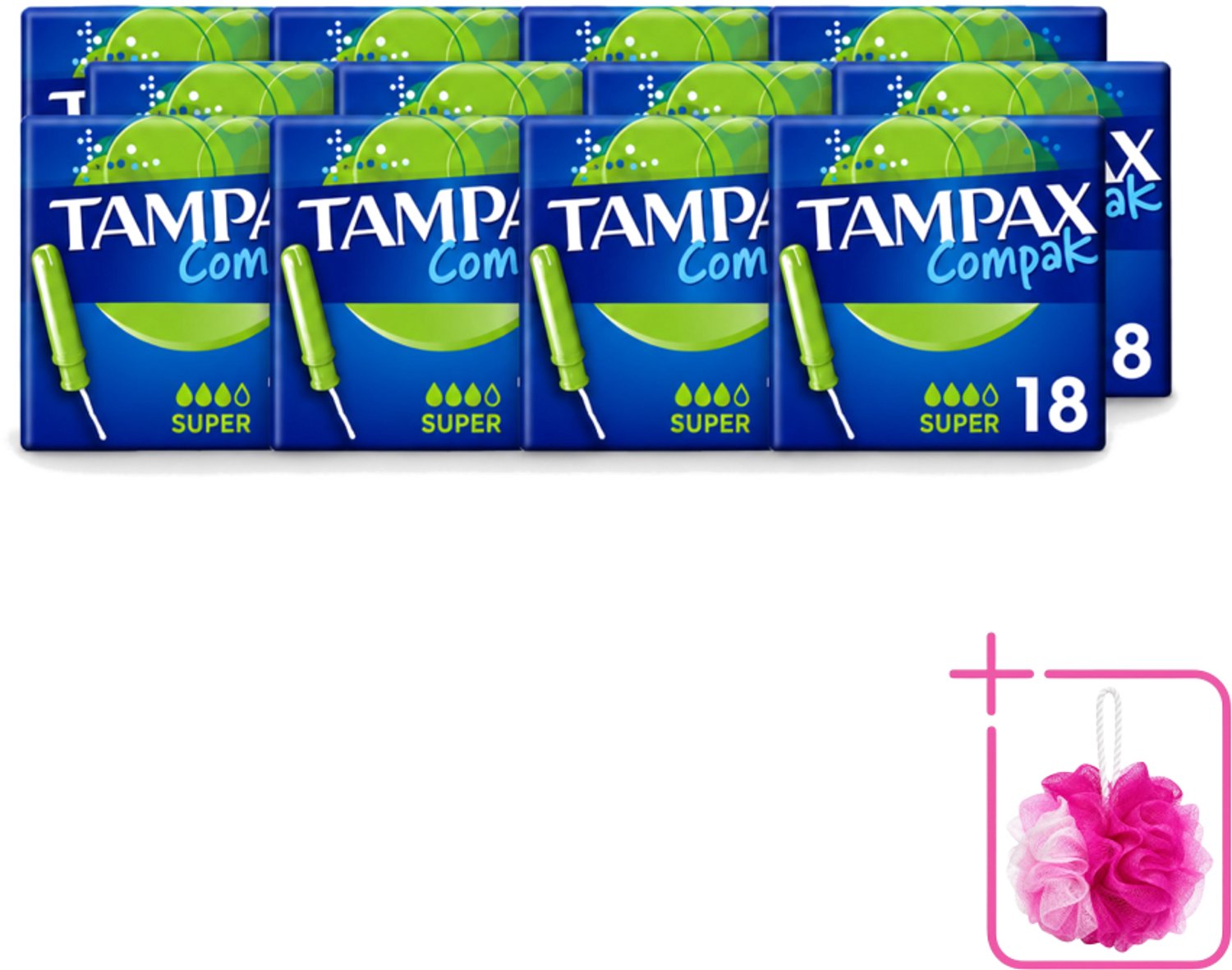 12 x Tampax Compak – Tampons – Super - Bulkverpakking - Tampon - Menstruatie