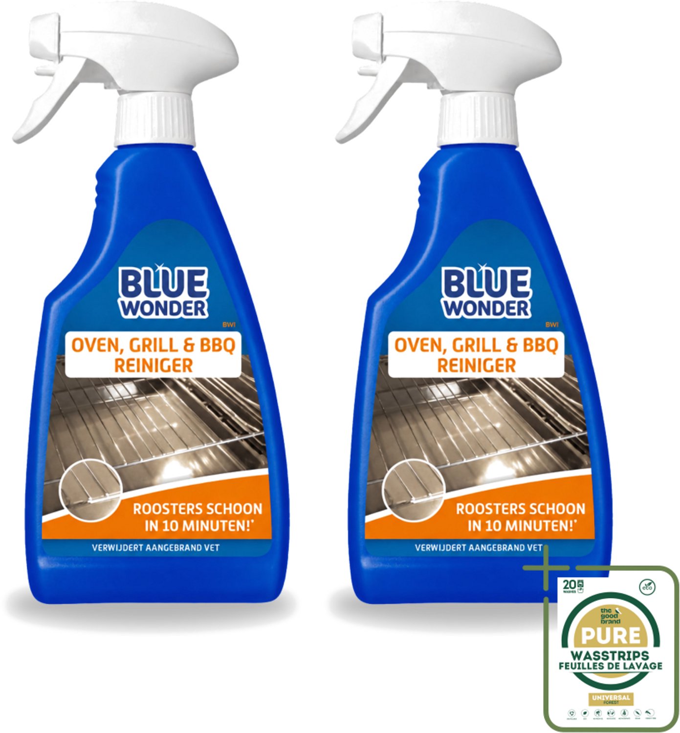 2 x Blue Wonder - Oven & Grill Reiniger - Diepe Reiniging - 500 ml - Oven Reinigen - Grill Reinigen - BBQ Reinigen - Vet Verwijderen - Vuil Verwijderen