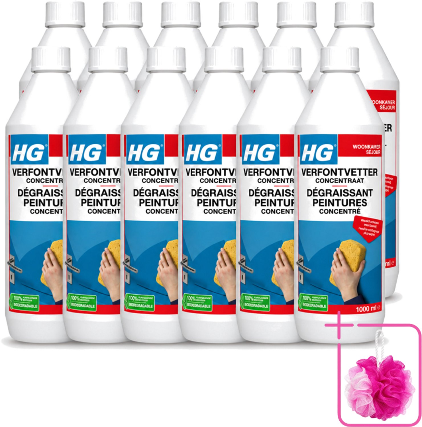 12 x HG - Verf Ontvetter Concentraat - Krachtige Ontvetter - 1L - Bulkverpakking - Verf ontvetter - Ontvettingsmiddel
