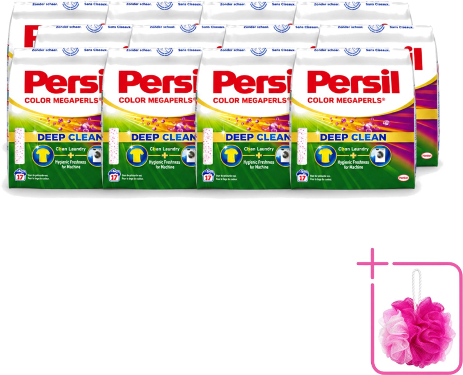 12 x Persil Color Megaperls - Deep Clean - Waspoeder - Gekleurde Was - 17 Wasbeurten - Bulkverpakking - Waspoeder - Douchemop - Wasbeurt