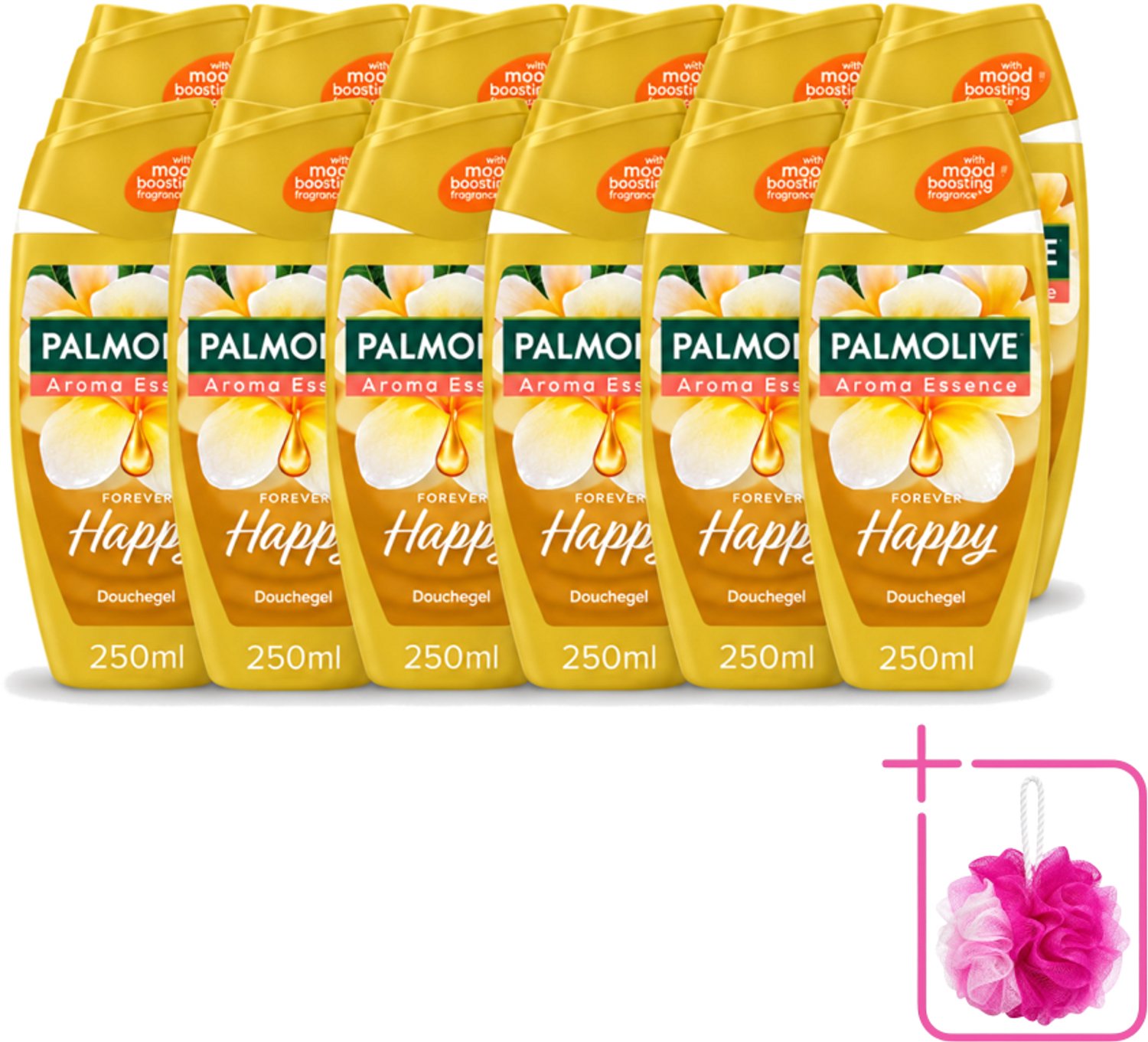 12 x Palmolive - Arroma Essence - Douchegel - Frangipani & Neroli - Forever Happy - 250 ml - Bulkverpakking - Douchegel - Douchemop - Frangipani