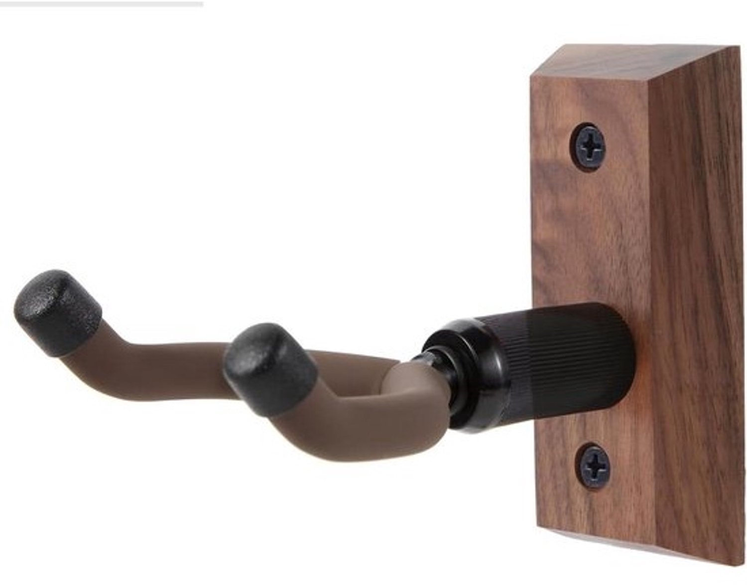 Ukelele Wandmontagehanger - Ukelele Houder - Instrument Weergeven - Zwarte Walnoot Hout - 1 Stuks - Bruin
