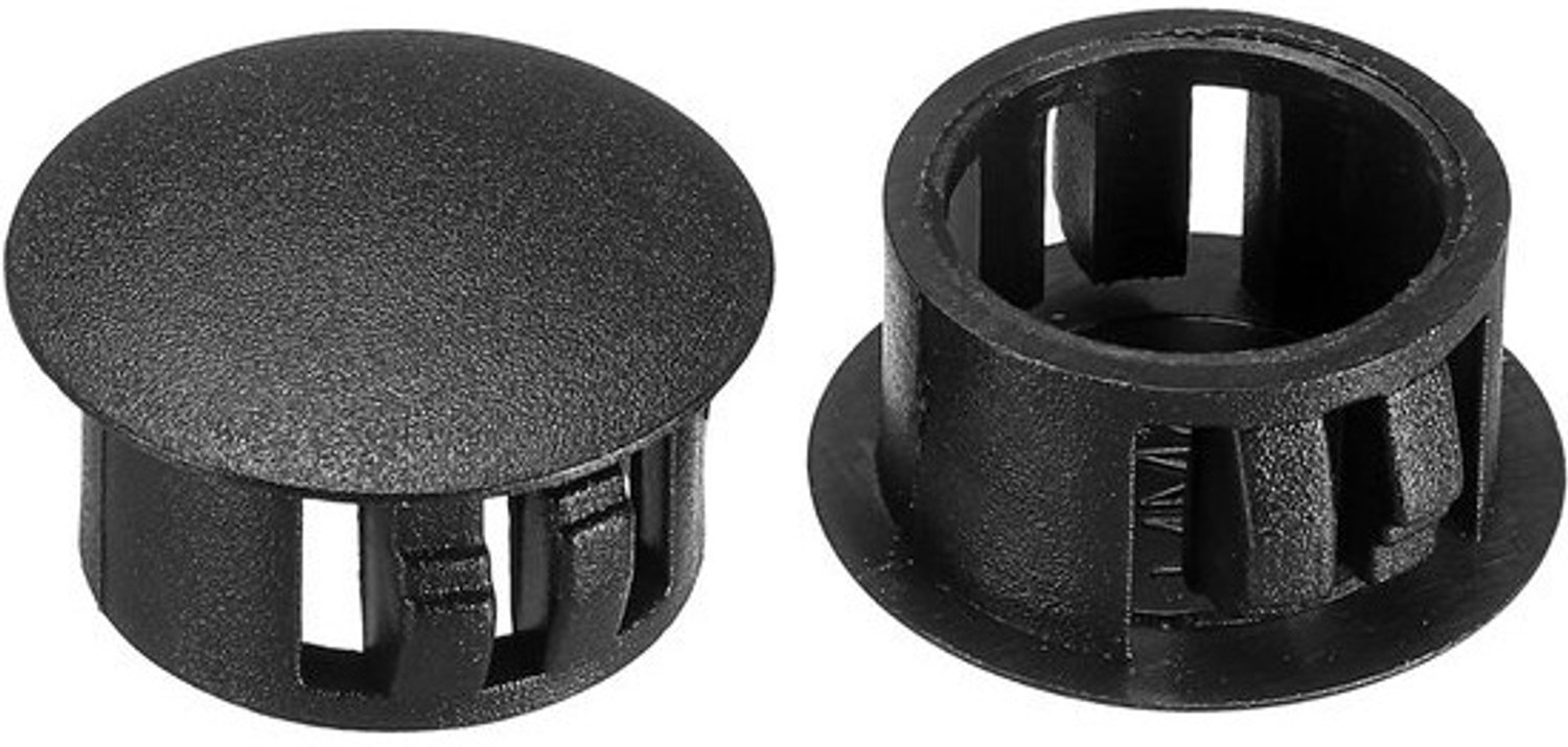 Gatpluggen Kunststof - Schroef Bumper - Gaten Vullen - Nylon Duurzaamheid - 16 mm - Zwart