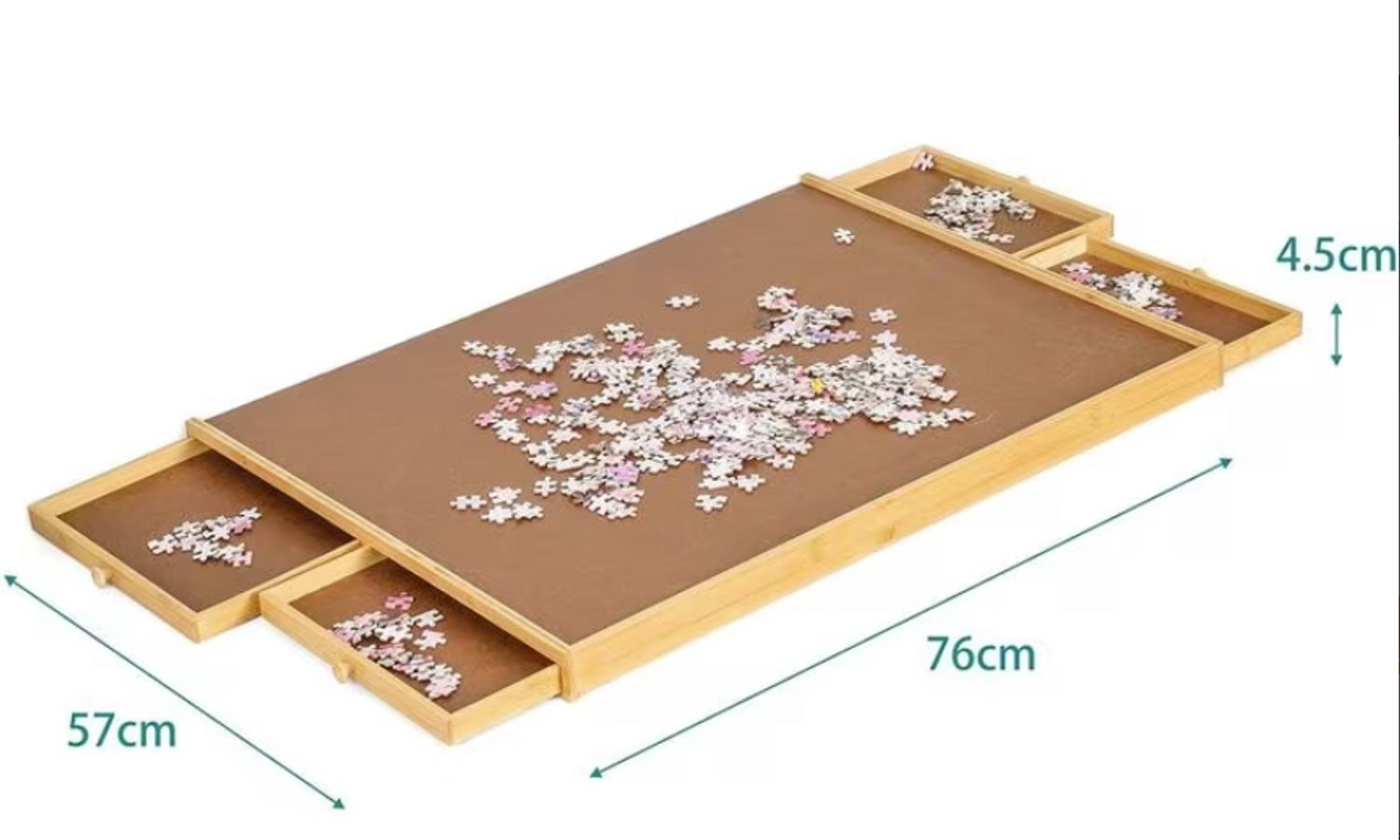 Puzzelplaat voor 1000 stukjes – Puzzelmat - Hout - Georganiseerd en Comfortabel Puzzelen