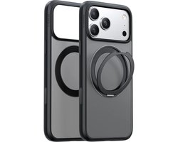 TORRAS Hoesje Geschikt voor Apple iPhone 18 Pro Max - UPro Ostand O1 Guardian - Compatibel met MagSafe / Qi2 - Back Cover met Magneet - 360° Draaibare Ring Standaard - Zwart
