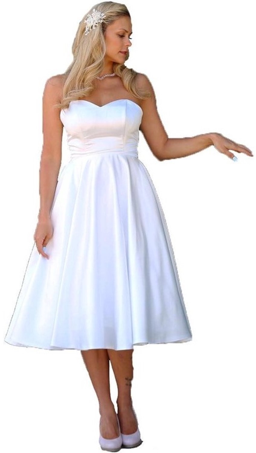 Bruidsjurk - Avondjurk - Bruiloft - Kuitlengte - Lange mouwloos - Ivory