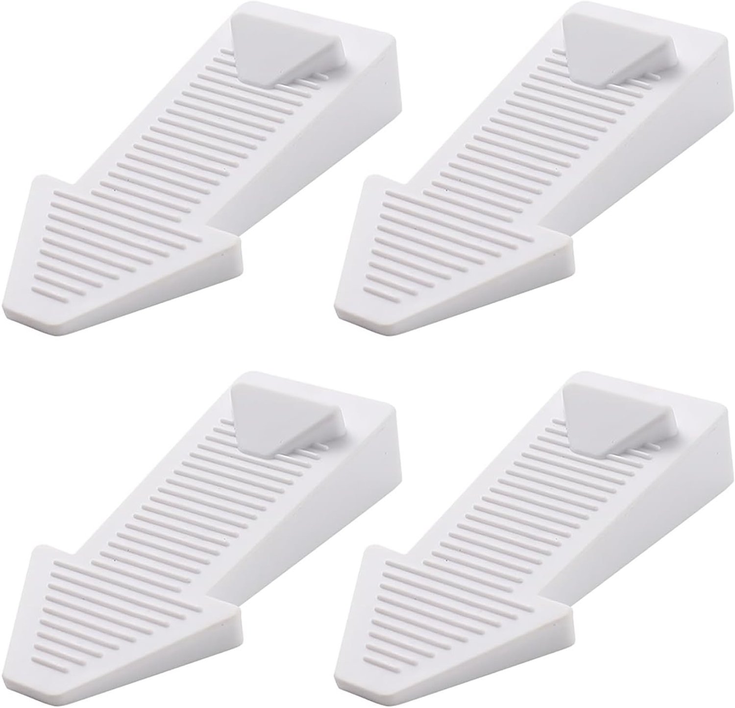 Pack of 4 Rubber Door Stopper Height Adjustable Non-Slip Scratch-Resistant for Doors and Floors Made of Various - ShopVlot