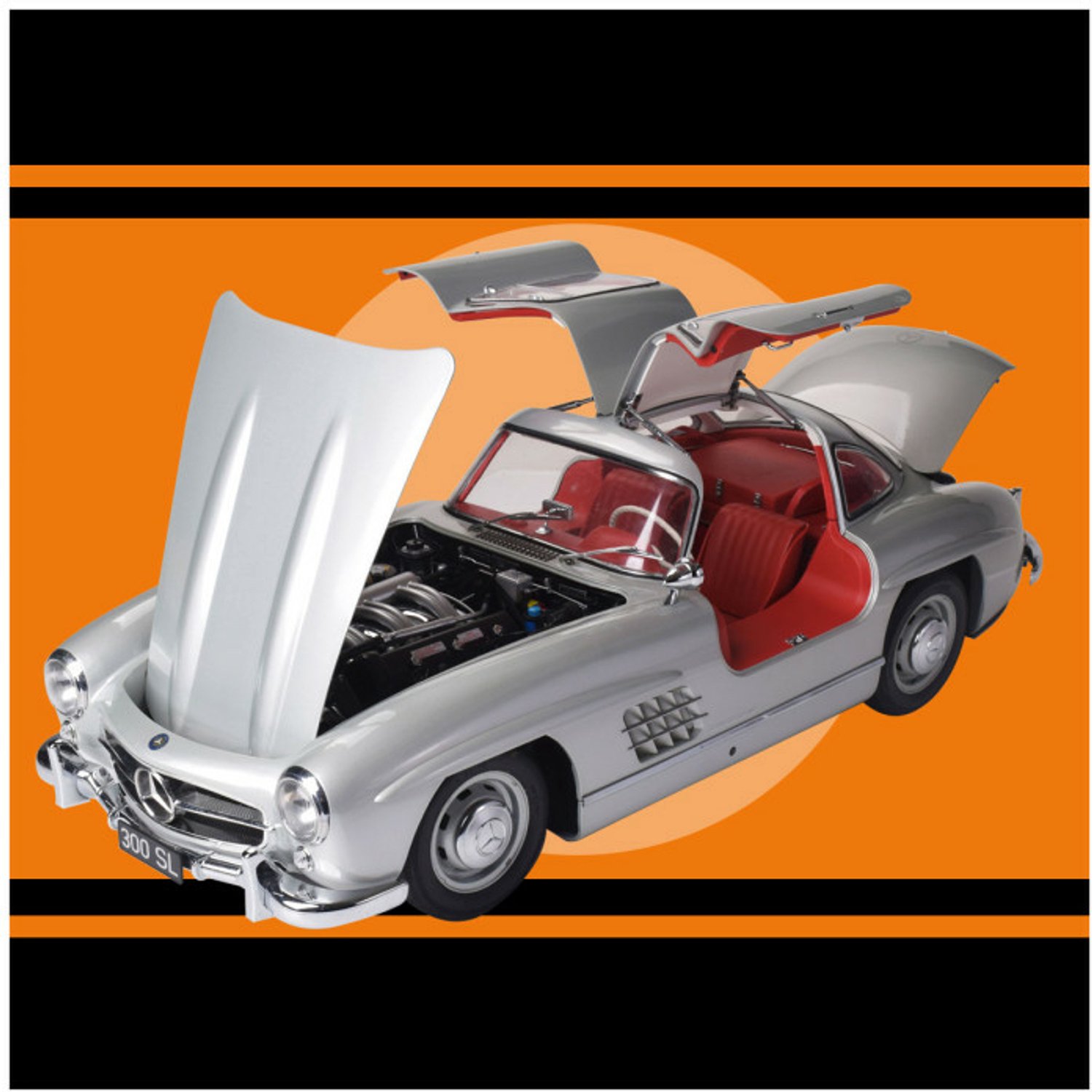 IXO 1/8 Mercedes-Benz 300 SL – Zilverkleurig – Bouwpakket
