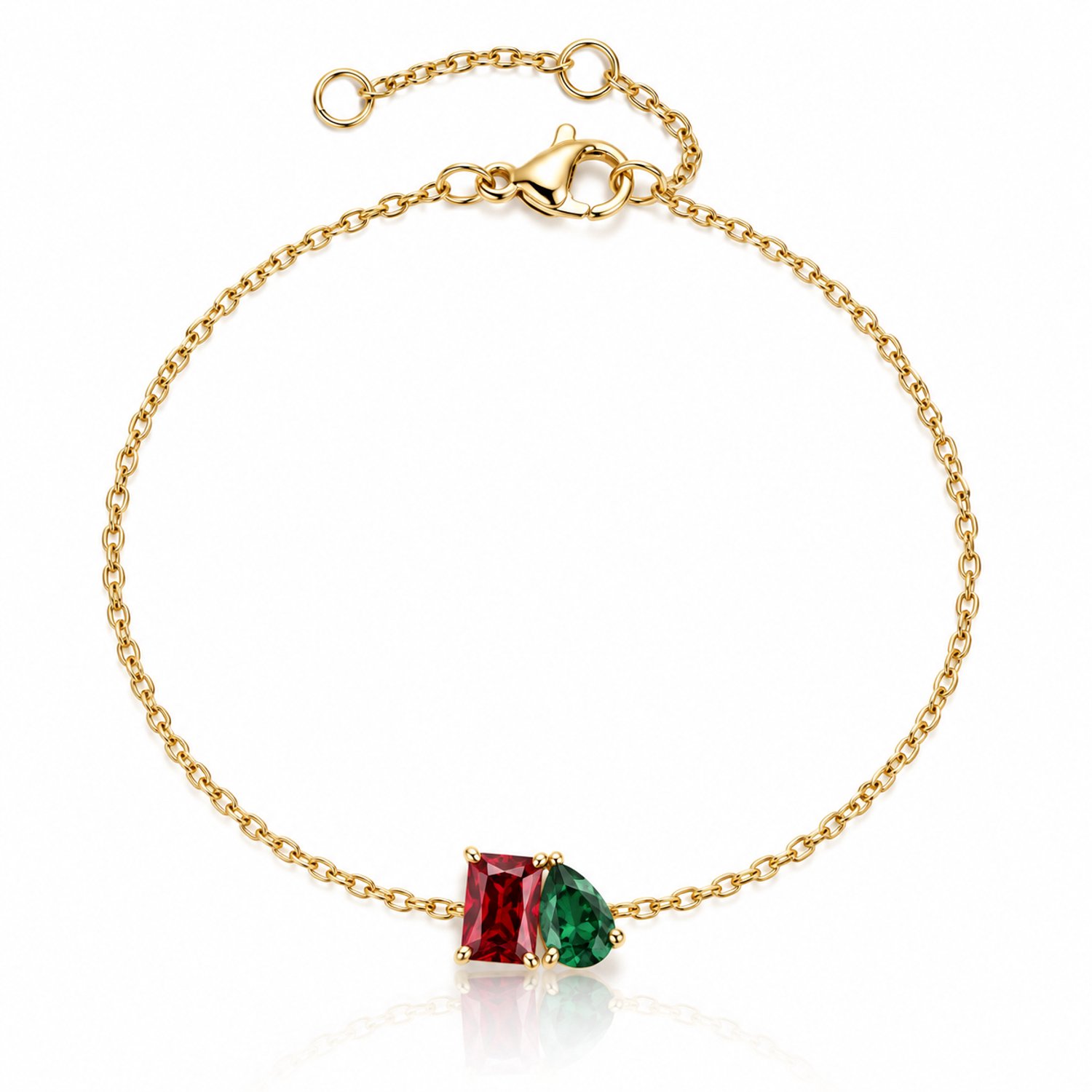 Maevi® Geboortesteen Armband - Maand: Januari - Kleur: Goud - Hoge Kwaliteit - Birthstone Bracelet - Cadeau / Kraamcadeau - Moeder / Mama Kado - Incl. Luxe Verpakking - RVS / Roestvrijstaal / Stainless Steel - Verkleurt Niet - Geboorte & Verjaardag