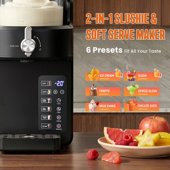 Blender 2-in-1 1,2L – Zelfreinigend – 6 Vooraf Ingestelde Standen – Slimme Timer – Voor IJs, Milkshakes en IJskoffie — afbeelding 2