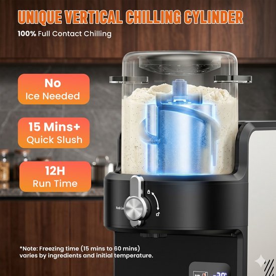 Blender 2-in-1 1,2L – Zelfreinigend – 6 Vooraf Ingestelde Standen – Slimme Timer – Voor IJs, Milkshakes en IJskoffie — afbeelding 4