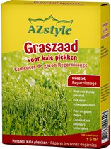 AZstyle Graszaad Herstel - Snelkiemend Gazon Gras – Herstelt kale plekken – Vogelwerende Coating – Geschikt voor Zon- en Schaduw Gazons - Snelle Kieming - 4 tot 6 M² - 100 GR