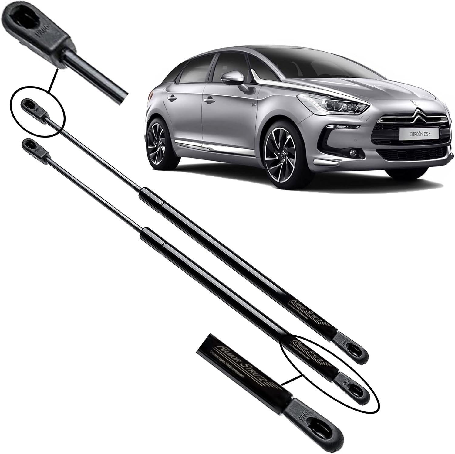 Gasveer achterklep 425 mm - vervangingsset voor Citroen DS5 2011-2015 - duurzame demping - eenvoudig te installeren - ShopVlot