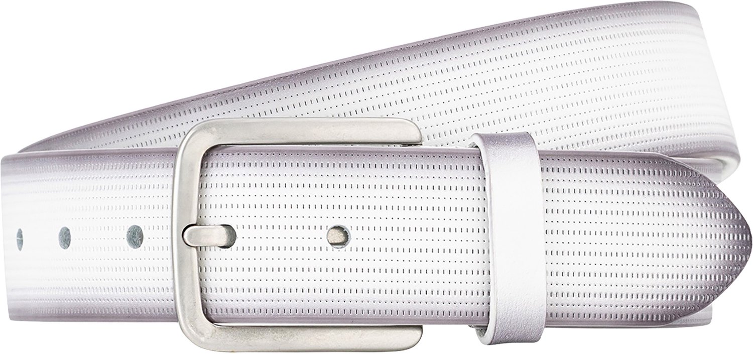 LINDENMANN leren heren riem - wit