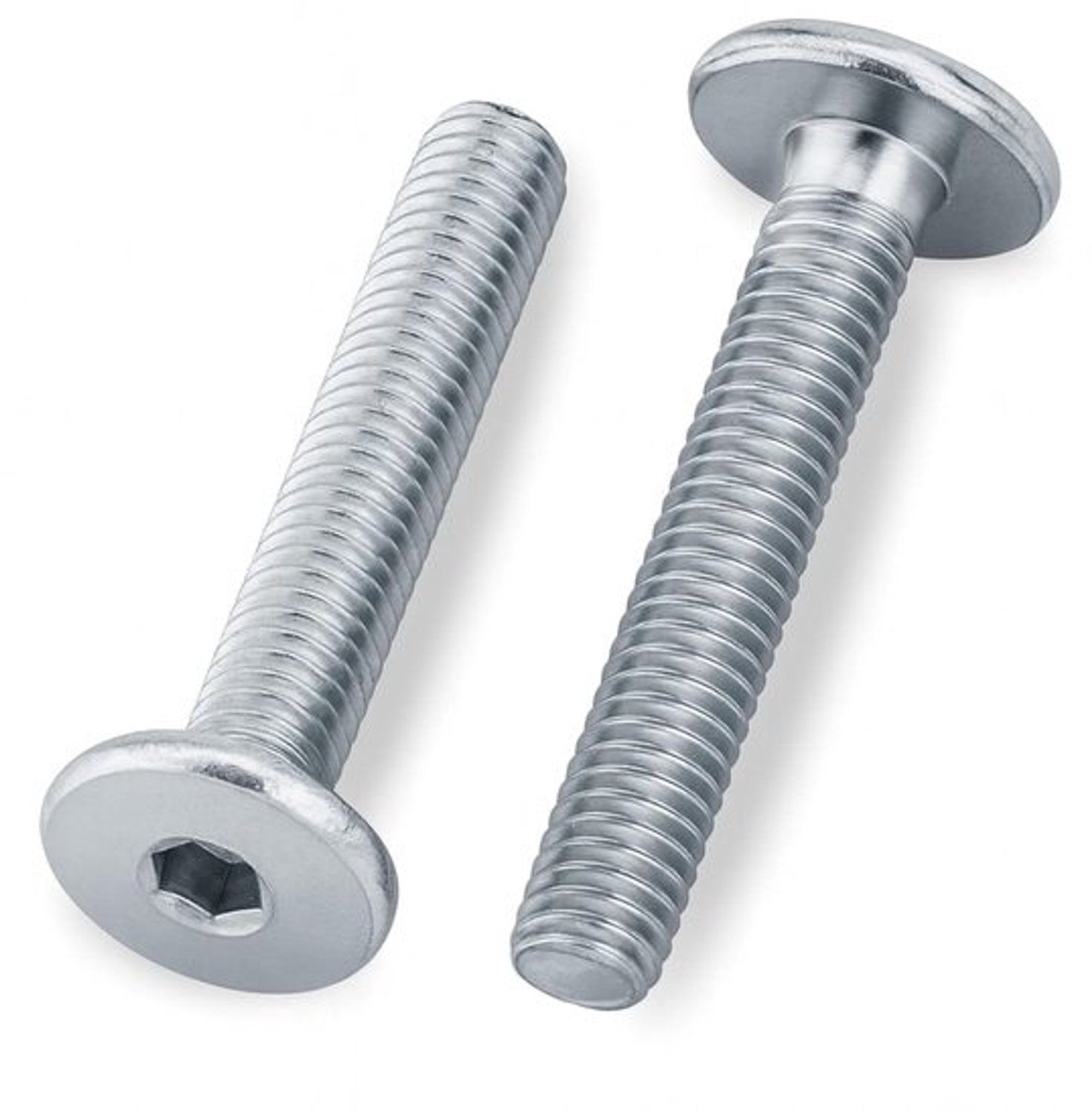 Cilinderkopschroeven Binnenzeskant - Voldraad Schroeven - Metaal en Hout - Hoge Sterkte Staal - M6 x 40 mm - Zilver