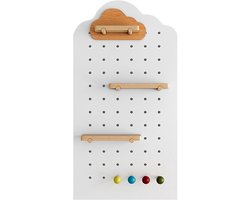 Modulaire Organizer Kit - Pegboard Systeem - Ruimte Organiseren - Veelzijdige Configuratie - 60x120cm - Wit