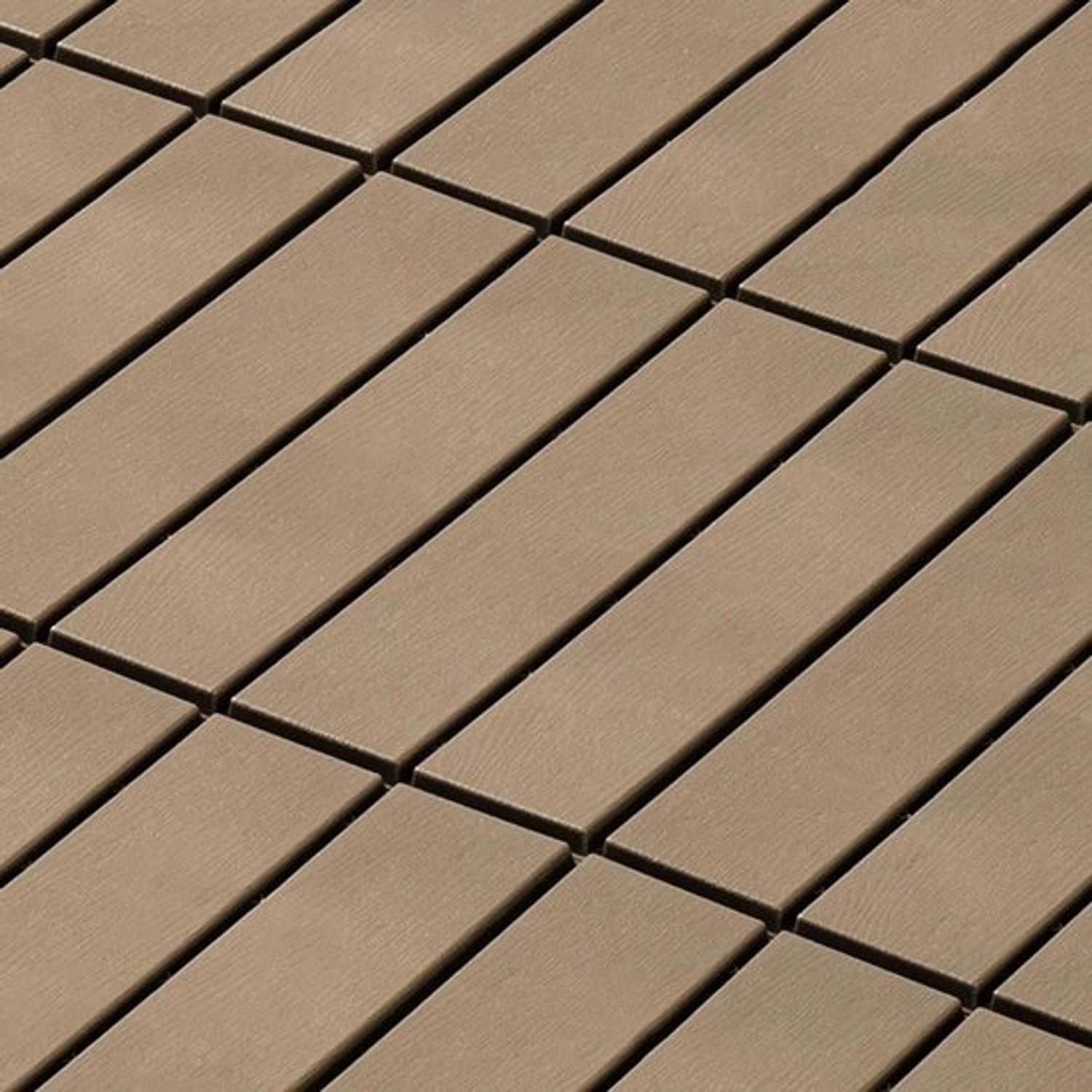 Kunststof Vloertegels - Terrastegels Composiet - Buiten Vloeren - Klikmontage Snel - 7 stuks - Koffie