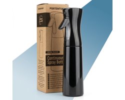 PORTENTUM Spuitfles 300 ml – Waterspuitfles voor haar met Fine Mist Continuous Spray – Ergonomisch design – Plant Mister navulbaar voor planten, haars