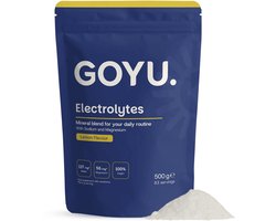 GOYU Elektrolyten Poeder Citroen Suikervrij 500 Gram - electrolytes - Keto - Vegan - Zonder toevoegingen - Lab getest - 125 dagen voorraad per zakje