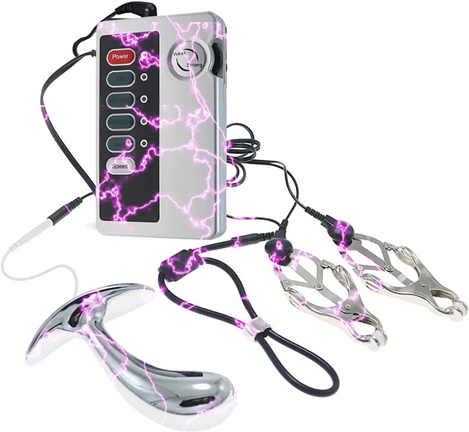 Butt Plug Prostaatstimulatie L - RVS - Elektroshock - Voor avontuurlijke koppels - Homevero