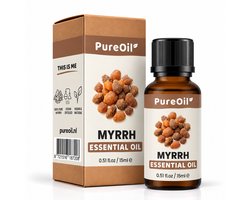 PureOil – Mirre Etherische Olie – 15ml – Myrrh 100% Puur, Natuurlijk & Vegan – Voor Haar | Huid | Gezicht | Scalp | Diffuser | Aromatherapie