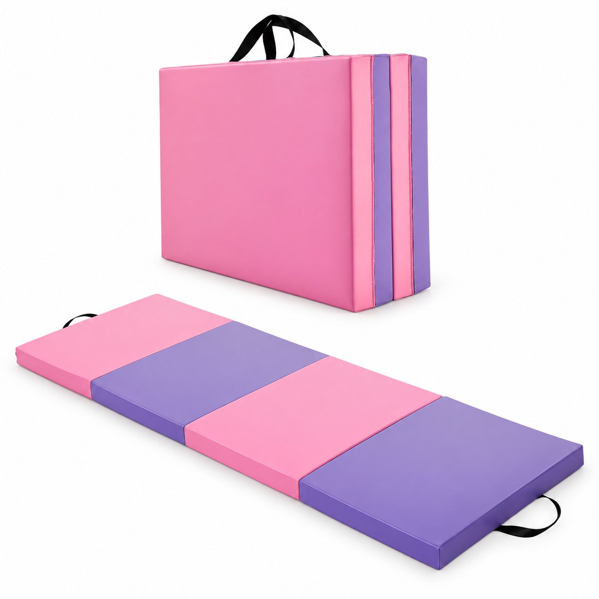 Molhaus Yogamat voor Thuis & op Reis - Extra dik & zacht - Fitnessmat- EPE Schuim - Draag als Tas - Yoga - Pilates - Stretching