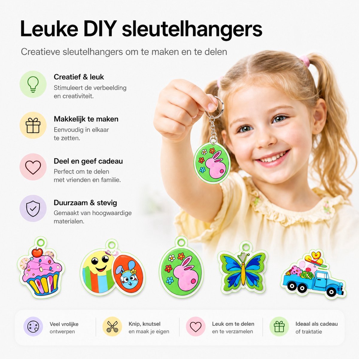 BOTC Krimpfolie set - 164-Delig Krimpie Dinkie Pakket - Krimpfolie Knutselpakketten - Krimpfolie vellen - Knutselen Krimpie Dimpie – Sieraden en sleutelhangers maken — cadeau in Hobby - foto 7