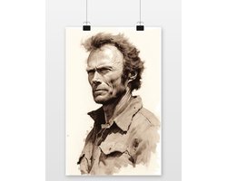 Clint Eastwood Poster - Dirty Harry - Cowboy - Film - posters - formaat 60x90cm - 521