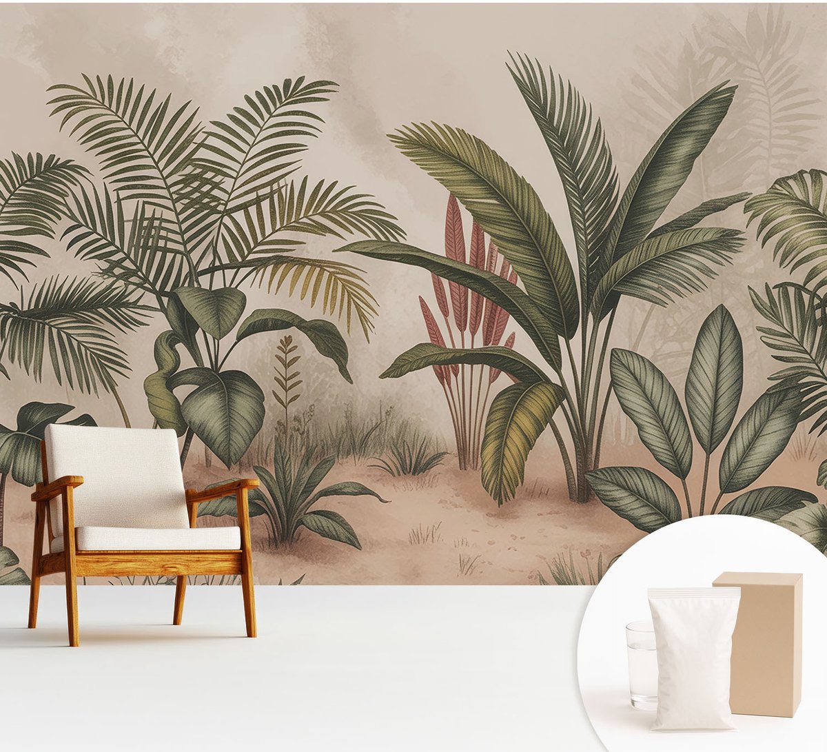 Wallfluent Fotobehang - Groente Vliesbehang - 312x219 cm - Plantmotief Fotobehang Vlies - Woonkamer behang Bloemen En Planten - Muurschildering - Woonkamer behang