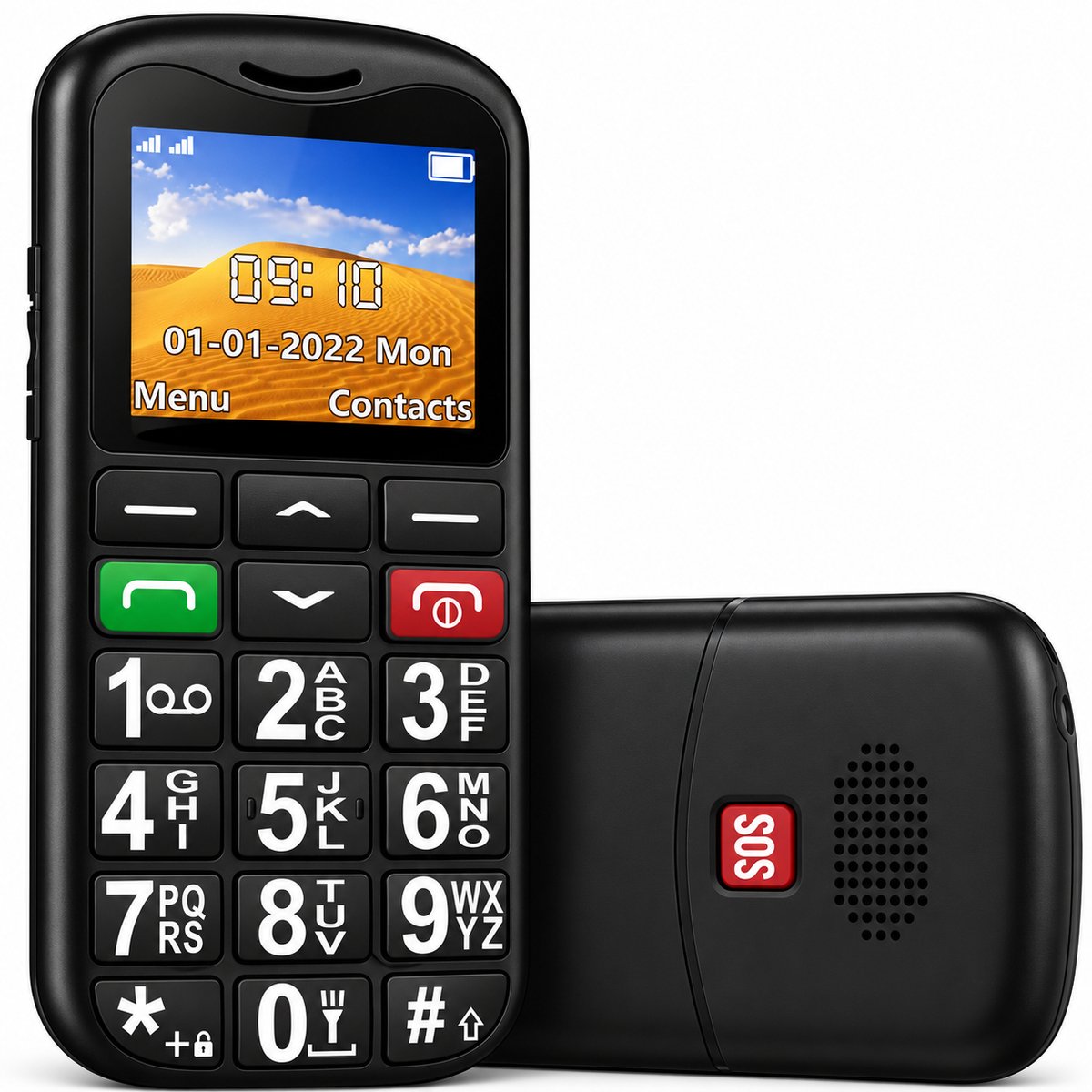 4G Senioren Mobiele Telefoon met Grote Toetsen, SOS-knop