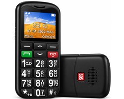 4G Senioren Mobiele Telefoon - SOS - Grote Toetsen - GSM - Zwart