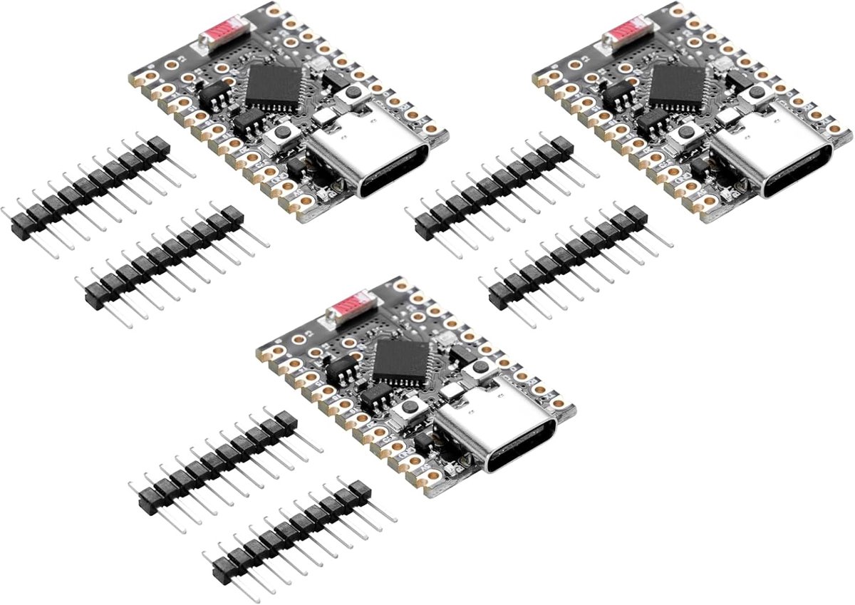 Mini-module Ulegqin ESP32 C6 Supermini ontwikkelingsbord, 2,4 GHz, wifi, Bluetooth met USB C, uitgerust met een 32-bits processor, kloksnelheid 160 MHz, compatibel met Arduino (3 stuks)