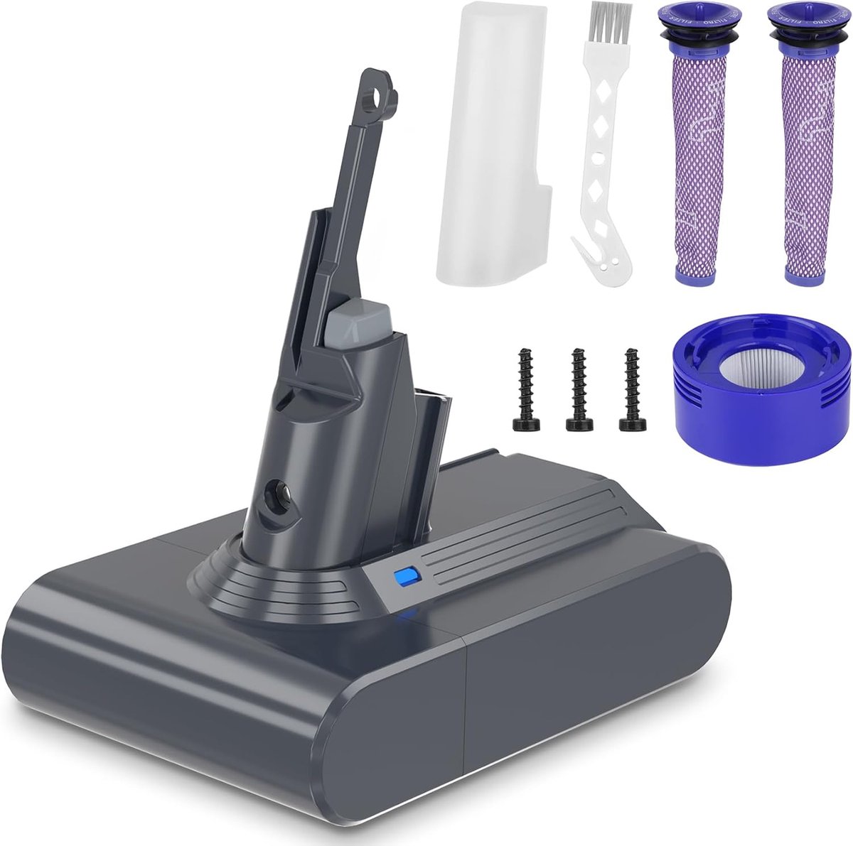 Vervangende Accu voor Dyson V7 SV11 Stofzuiger met 3 filters