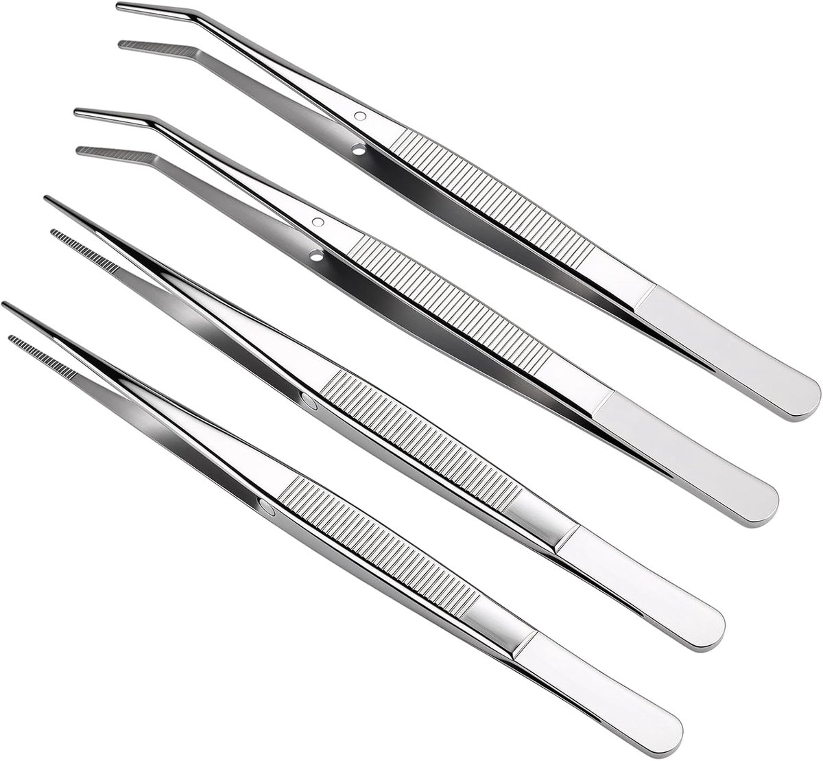 Pincetten, gebogen pincet en puntige pincet