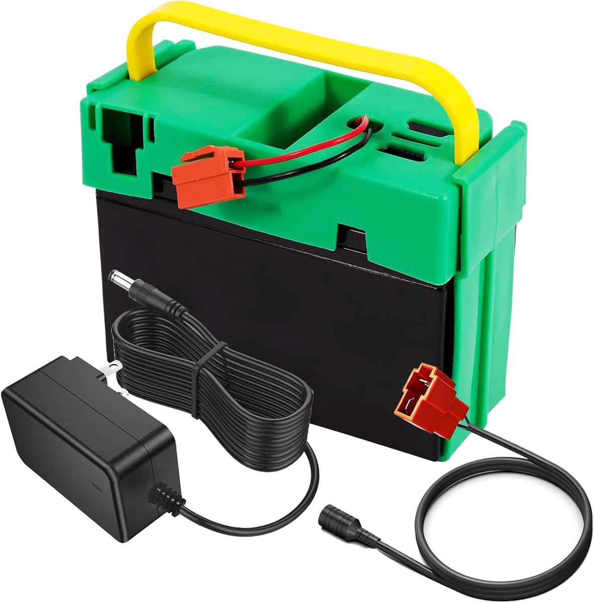12 V 8 Ah lithium-accu voor kindervoertuigen, met oplader en adapterkabel, vervanging voor Peg Perego