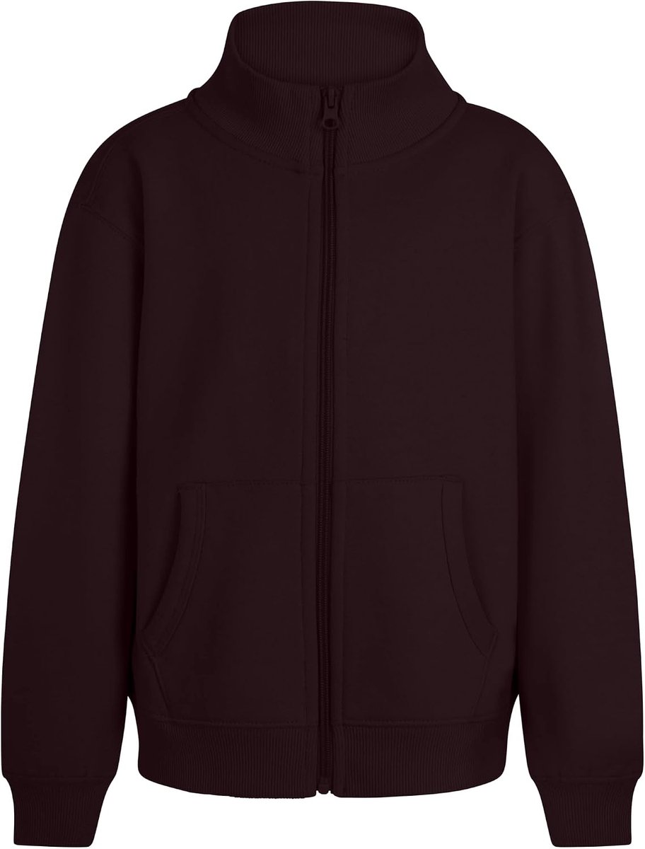 SZ270K Cooper Kids, sweatshirt voor kinderen, ritssluiting, wijnrood, maat 9/11, Wijn, 9-11 años