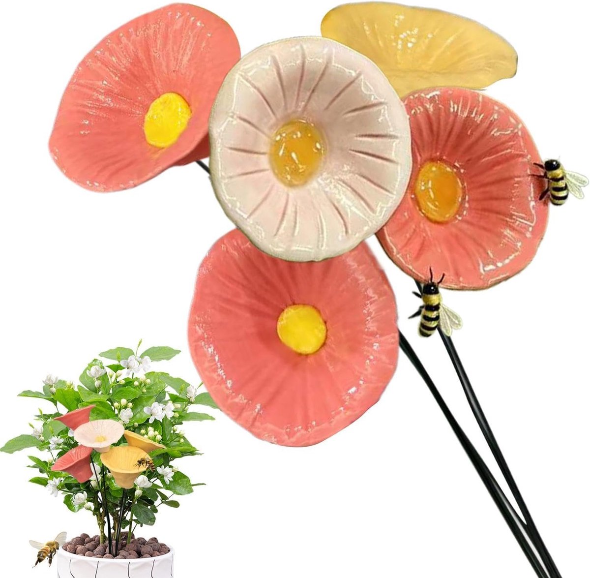 Keramische Bloemvorm, Weerbestendig, 5 Stuks